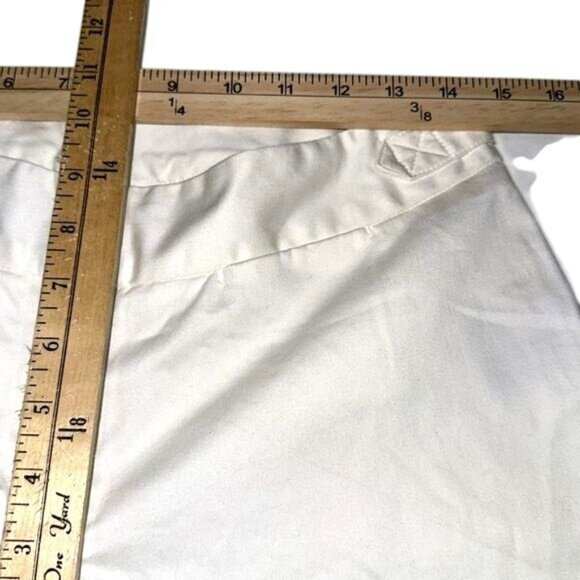 Worthington Womens Petite Modern Fit White Capri Pants 4P Cotton Blend - Picture 7 of 8